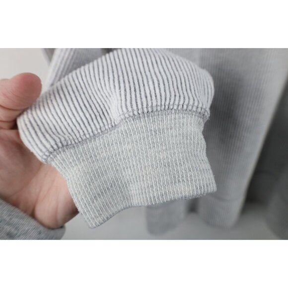 Vintage 90s Mens Large The Ohio State University Ribbed Knit Sweatshirt Gray - Picture 5 of 10
